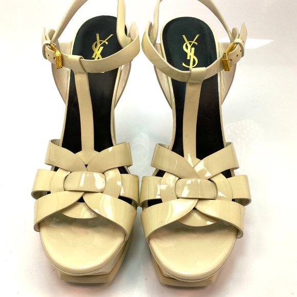 🌷❤️‍🔥FINAL SALE 🔥 NO OFFERS🌷💥Saint Laurent Tribute Patent Sandal 40.5 - Picture 6 of 11
